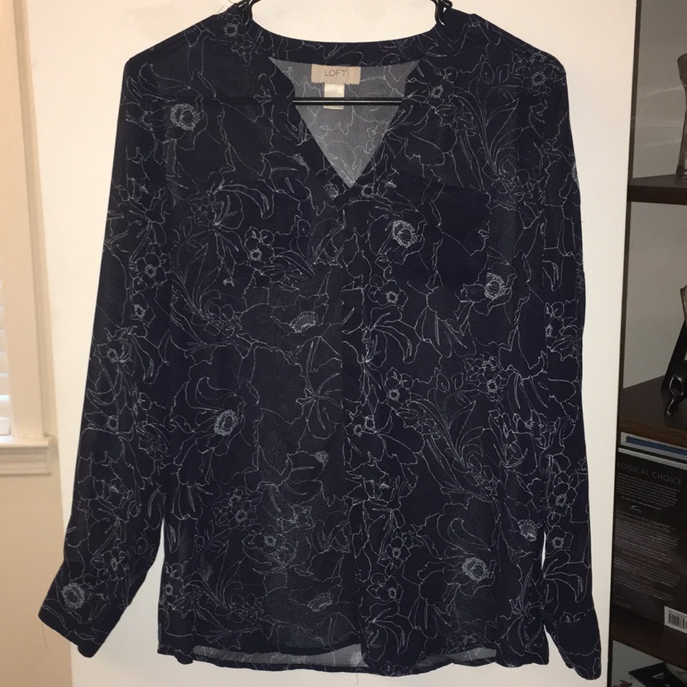 Sheer long sleeve top